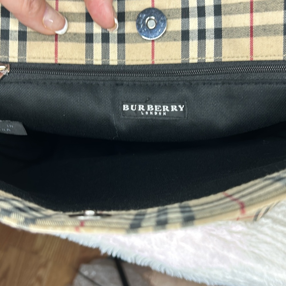 Burberry Beige and Black Checkered Tote - Picture 9 of 10